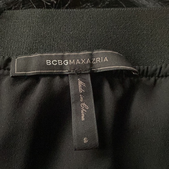 BCBGMaxazaria Black Fringe Mini Skirt - Picture 3 of 5